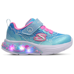 Neonati e piccoli Scarpe - Skechers S-lights Lil Mermaid - Blue Sparkle Mesh-Multi Trim