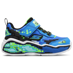 Baby Shoes - Skechers Mega-craft 4K - Blue Synthetic-Blue Textile-Black