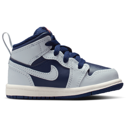 Baby Shoes - Jordan Aj1 Mid - Blue Void-Pure Platinum-Summit