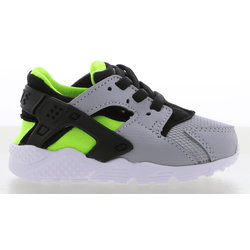 Baby Shoes - Nike Huarache - Wolf Grey-Black-Electric Green