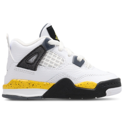 Baby Shoes - Jordan 4 Retro - White-Tour Yellow-Dark Blue Grey