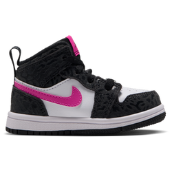 Baby Shoes - Jordan Aj1 Mid - Black-Laser Fuchsia-Anthracite
