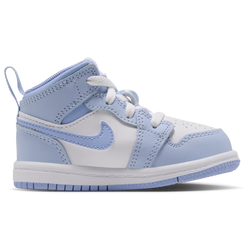 Baby Shoes - Jordan Aj1 Mid - Hydrogen Blue-White-Aluminum