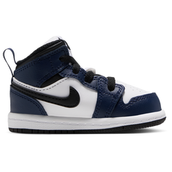 Baby Shoes - Jordan Aj1 Mid - White-Tech Grey-College Navy