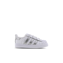 Neonati e piccoli Scarpe - adidas Superstar "Glitter" - White-Silver-White