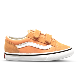 Baby Shoes - Vans Old Skool Checkerboard Velcro - Salmon-True White