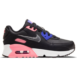 Pre School Shoes - Nike Air Max 90 - Black-Metallic Silver-Sunset Pulse