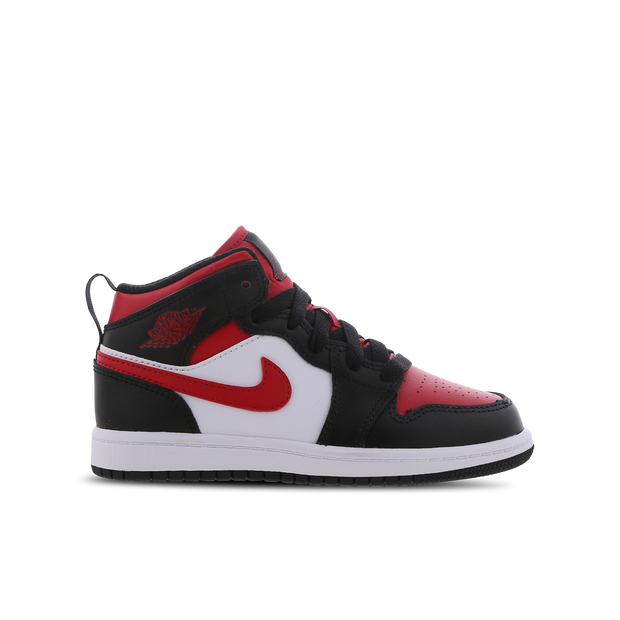 Jordan 1 Mid Younger Kids' Shoe - Black - 640734-079