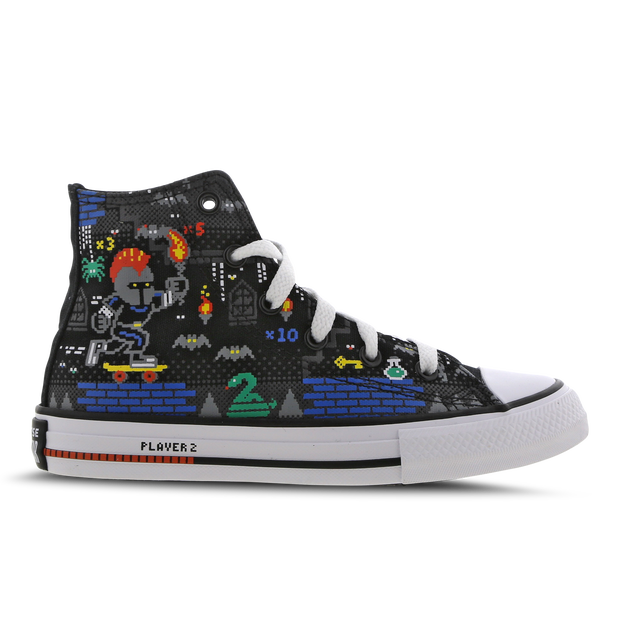Converse CTAS HI BLACK BRIGHT POPPY Canvas Shoes/Sneakers 670212C - 670212C