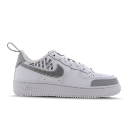 Pre School Shoes - Nike Air Force 1 Under Construction - White-Wolf Grey-Black
