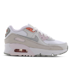 Pre School Shoes - Nike Air Max 90 - White-Metallic Platinum-Lt Violet