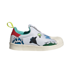 Pre School Shoes - adidas Superstar 360 Primeblue - Ftwr White-Vivid Green-Scarlet