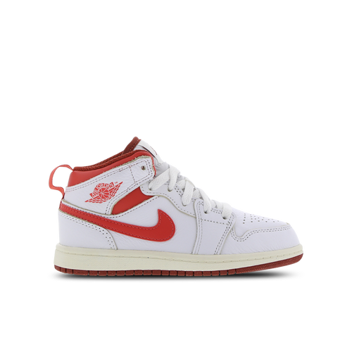 Nike jordan mid 1 white best sale