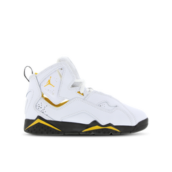 Pre School Shoes - Jordan True Flight - White-Black-Yellow Ochre