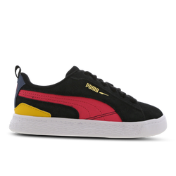 Pre School Shoes - Puma Suede Bloc - Puma Black-China Blue