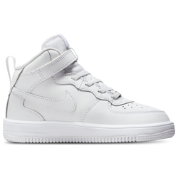 Pre School Shoes - Nike Force 1 Mid Easyon - White-White