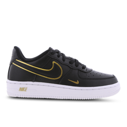 Pre School Shoes - Nike Air Force 1 Low - Black-Black-Mtlc Gold