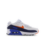 Nike Air Max 90 Leather Back To Cool - Maternelle Chaussures Summit White-Safety Orange-Midnight Navy