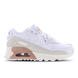 Pre School Shoes - Nike Air Max 90 Leather Joy Togeth - White-Mtlc Bronze-White