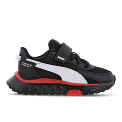 Pre School Shoes - Puma Wild Rider - Puma Black-Poppy Red
