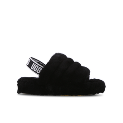 Scuola materna Scarpe - UGG Fluff Slide - Black-Black