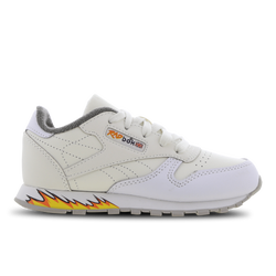 Pre School Shoes - Reebok Classic Leather - Tan-Orange-White
