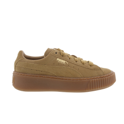 Pre School Shoes - Puma Suede Platform - Oatmeal-Oatmeal-Gum