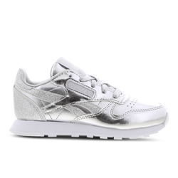 Pre School Shoes - Reebok Classic Leather - Silver Met.-Silver Met.-Ftwr White