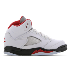 Pre School Shoes - Jordan 5 Retro - True White-Fire Red-Black