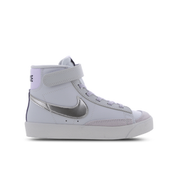 Pre School Shoes - Nike Blazer Mid - Pure Platinum-Mtlc Silver-Bare