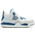 Jordan AJ4 Retro - Vorschule Schuhe Off White-Military Blue