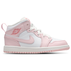 Pre School Shoes - Jordan Aj1 Mid - Pink Foam-White-Fire Red