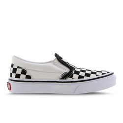 Pre School Shoes - Vans Slip-On Checkerboard - Black-True White