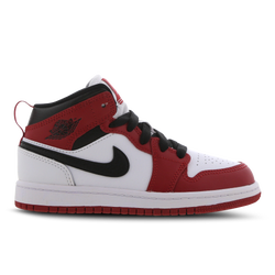 Pre School Shoes - Jordan 1 Mid - White-Gym Red-Black