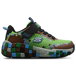 Pre School Shoes - Skechers Mega Craft 3.0 - Brown-Black Synthetic-Green Textile