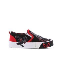 Pre School Shoes - GROUND UP Miles Morales Slip On - Black-Red