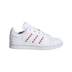 Pre School Shoes - adidas Stan Smith - Ftwr White-Ftwr White-Lush Red