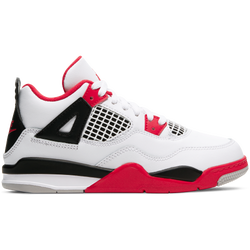 Pre School Shoes - Jordan 4 Retro Bp - White-Fire Red-Tech Grey