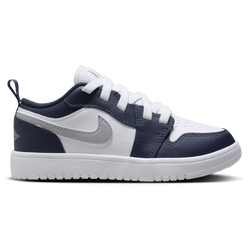 Vorschule Schuhe - Jordan 1 Low - White-Wolf Grey-Midnight Navy