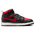 Jordan Aj1 Mid - Pre School Shoes Black-Varsity Red-Varsity Red