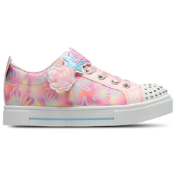 Pre School Shoes - Skechers Twinkle Sparks - Light Pink Synthetic-Multi Trim
