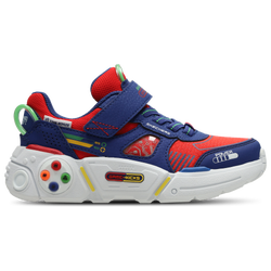Maternelle Chaussures - Skechers Game Kicks - Blue Synthetic-Red Textile