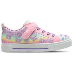 Pre School Shoes - Skechers Twinkle Sparks - Pink Synthetic-Multi Trim