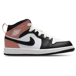 Pre School Shoes - Jordan Aj1 Mid - White-Black-Rust Pink