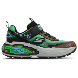 Pre School Shoes - Skechers Mega-craft 4K - Brown Synthetic-Textile-Green