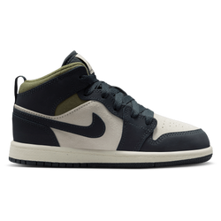 Pre School Shoes - Jordan Aj1 Mid - Lt Orewood Brn-Off Noir