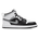 Jordan 1 Mid - Pre School Shoes Black-Light Smoke Grey