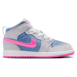 Maternelle Chaussures - Jordan Aj1 Mid - Cobalt Bliss-White
