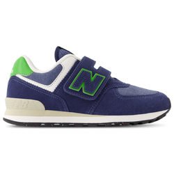 Pre escolar Zapatillas - New Balance 574 Hook & Loop - Nb Navy-Alpine Green