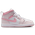 Jordan 1 Mid - Pre School Shoes Pearl Pink-White
